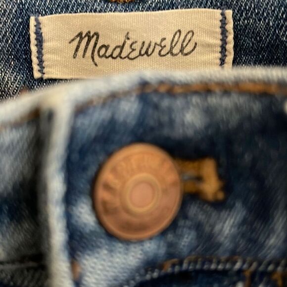 MADEWELL 10” High Rise Skinny Light Wash Button Fly Women’s Jeans size 23 - Picture 6 of 8